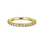 24k gold plated jewelled hinged segment ring