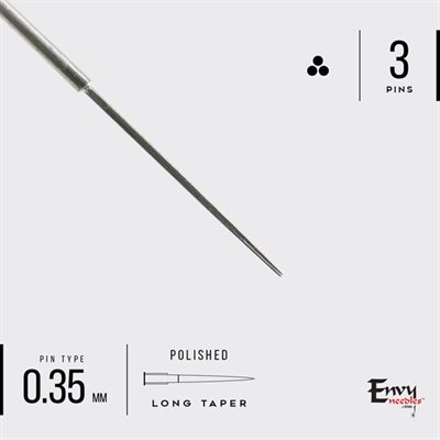 Envy 3 extra tight round liner needles