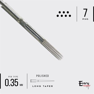Envy 7 curved magnum needles