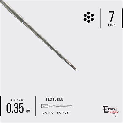 Envy 7 textured round liner needles