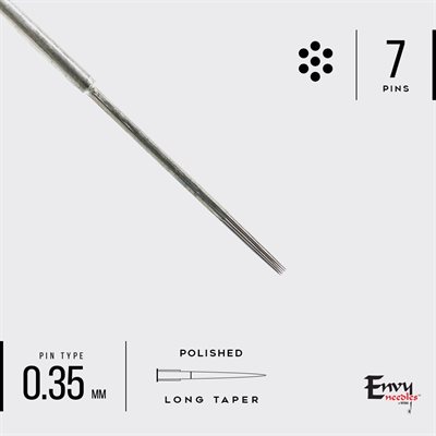 Envy 7 traditional round liner needles
