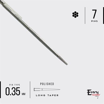 Envy 7 extra tight round liner needles