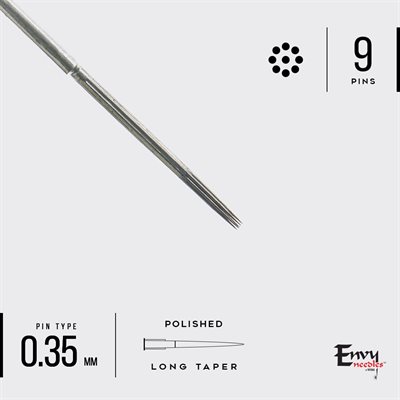 Envy 9 traditional round liner needles