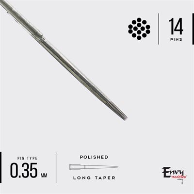 Envy 14 traditional round liner needles