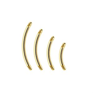 24k gold plated banana curved barbell wire