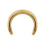 24k gold plated circular barbell wire