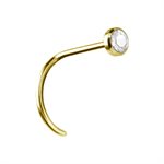 18k gold jewelled nosescrew
