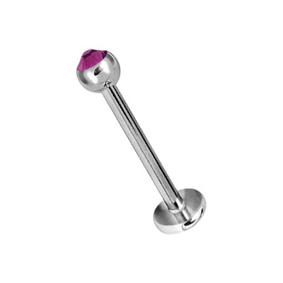 Labret with micro jewelled ball