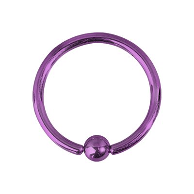 Titanium ball closure ring