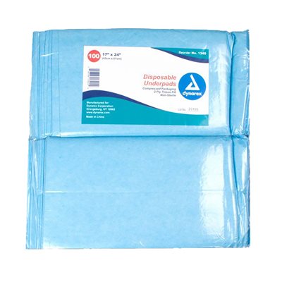 X-Large Absorbent Underpads 17'' x 24'' (100 per bag)