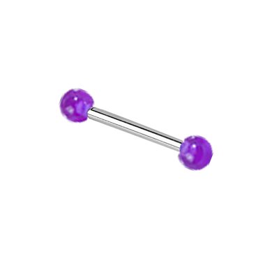 Barbell with acrylic balls