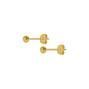 24k gold plated ball earstud