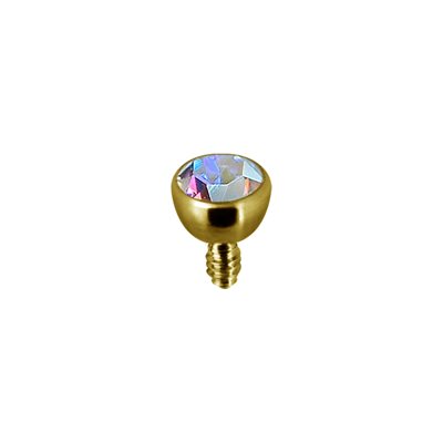 24k gold plated internal micro jewelled ball