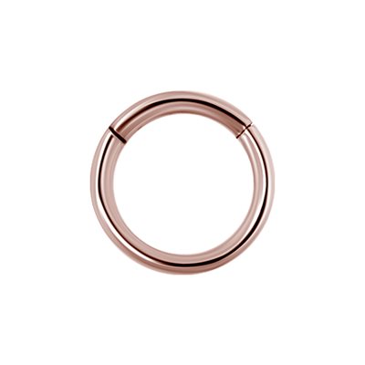24k rose gold plated steel hinged conch segment clicker