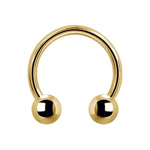 Barbell circulaire plaqué or 24k