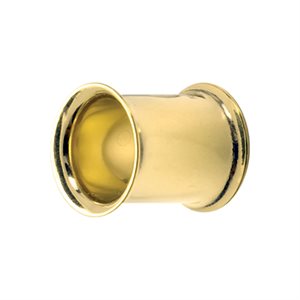 24k gold plated double flared tunnels