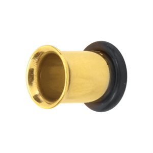 24k gold plated single flared tunnel