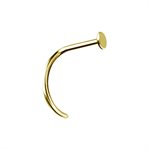 24k gold pvd nosescrew with flat disc