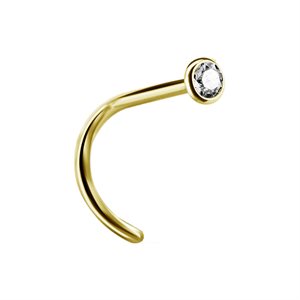 24k gold pvd jewelled nosescrew