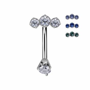 Reverse navel banana with gems