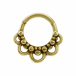 24k gold plated tribal hinged segment clicker