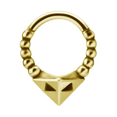 24k gold plated hinged tribal segment clicker