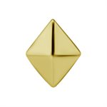24k gold plated diamond pyramid earstuds