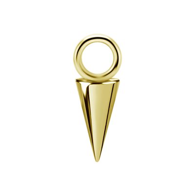 18k gold plated CoCr 7mm spike charm for clicker