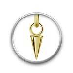 18k gold plated CoCr 7mm spike charm for clicker