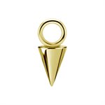 18k gold plated CoCr 5mm spike charm for clicker