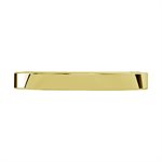 18k gold plated CoCr oval belly clicker with square profile
