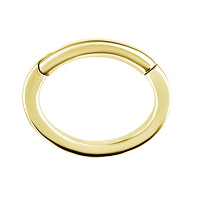 18k gold plated CoCr plain rook clicker with square profile