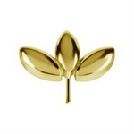 18k gold plated CoCr threadless three petals attachment