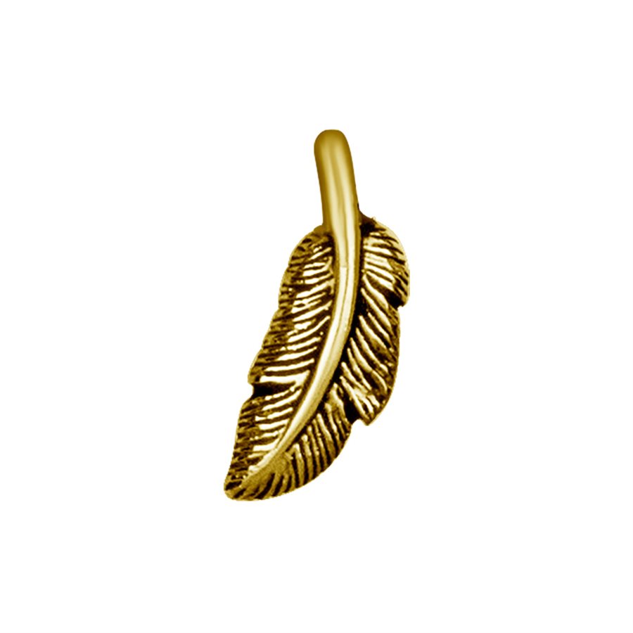 24k gold plated internal feather attachment