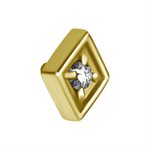 24k gold plated internal jewelled square attachment