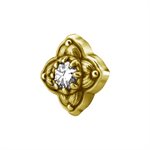 24k gold plated internal jewelled tribal flower attachment
