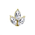 24k gold plated internal jewelled marquise attachment