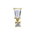 24k gold plated internal jewelled baguette attachment