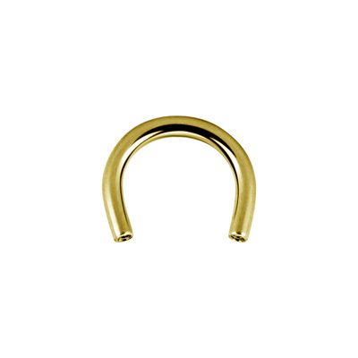 24k gold plated titanium internal circular barbell stem