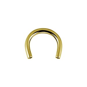 24k gold plated titanium internal circular barbell stem