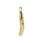 18k gold plated CoCr jewelled V shaped hinged clicker ring
