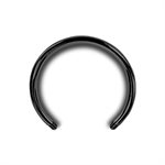 Tige de barbell circulaire en acier noir