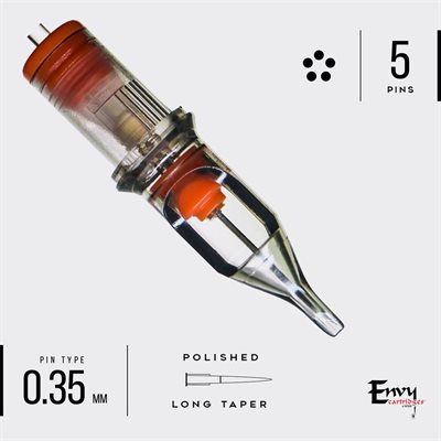 Envy cartridge angled round - 5 traditional round liner