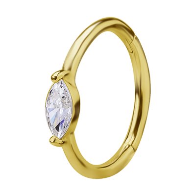 18k gold hinged jewelled clicker