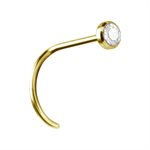 18k gold jewelled nosescrew