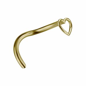 18k gold heart shape nosescrew