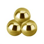 18k gold threadless 3 balls trinity attachment