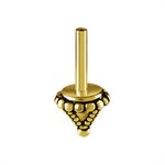 18k gold threadless barbell for vertical helix