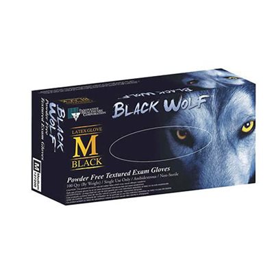 Gants médicaux noirs en latex (10 boîtes)
