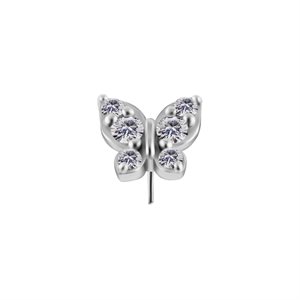 CoCr internal threadless jewelled butterfly attachment